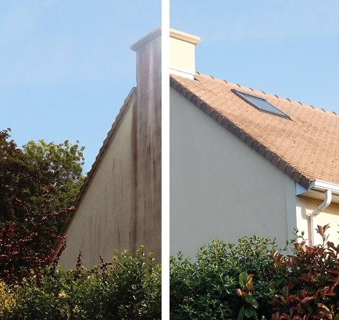 Nettoyage de façade avant/après